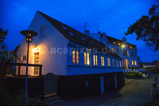Sandvig. Aftenstemning p� Sandvig Havn; ; Sandvig / Bornholm; Danmark; ; ; Stemninger, tusm�rke