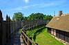 Middelaldercenter. Pallisaden p� Bornholms Middelaldercenter  �sterlars / Bornholm Danmark   