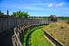 Middelaldercenter. Pallisaden p� Bornholms Middelaldercenter  �sterlars / Bornholm Danmark   