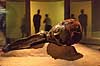 Grauballemanden. Grauballe manden, mosefund fra Nebel udstillet p� Moesg�rd Museeum  Moesg�rd Museum / �rhus Danmark  Sev�rdigheder R�de Kristian, moselig, museer, Grauballemand