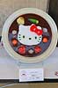 Hallo Kitty risret. Tallerken med Hallo Kitty-risret udstillet i restaurant vindue i Kyoto  Porta / Kyoto Japan Asien  Mad, f�devarer, restauranter, madvarer, kager, ris