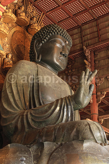 Todai-ji Nara. Buddafigur i Daibutsu-den hall i Todai-ji templet i Nara ; ; Todai-ji / Nara; Japan; Asien; ; templer buddisme buddhism buddistisk, Todaiji