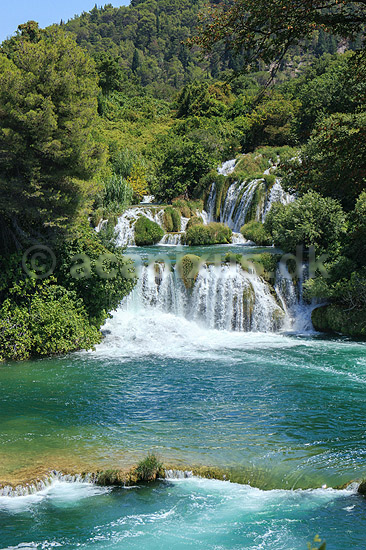 Krka National Park. Vandfald i Krka National Park; ; Krka National Park; Kroatien; ; ; Nationalparker, badning, vand, turisme, sighseeing, ferie, sommer