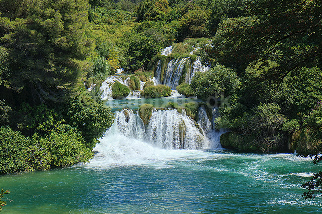 Krka National Park. Vandfald i Krka National Park; ; Krka National Park; Kroatien; ; ; Nationalparker, badning, vand, turisme, sighseeing, ferie, sommer