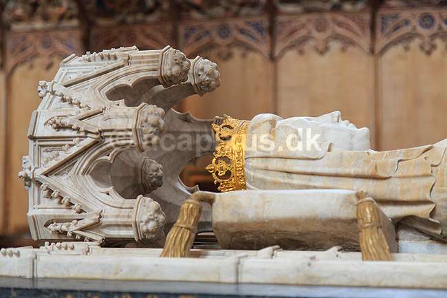 Roskilde Domkirke. Dronning Margrethe 1 's sarkofag p� Kannikekoret i Roskilde Domkirke (Dronning Margrete I); ; Roskilde Domkirke / Roskilde; Danmark; ; ; turistsev�rdigheder, religion, kristendom, kirker, kirke, domkirker, UNESCO World Heritage, gravkapeller, gravkapel, konger, kongehuset