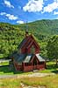Borgund nye kirke. Den nye kirke i Borgund  Borgund Norge   Turisme, sev�rdigheder, kristendom, tr�kirker