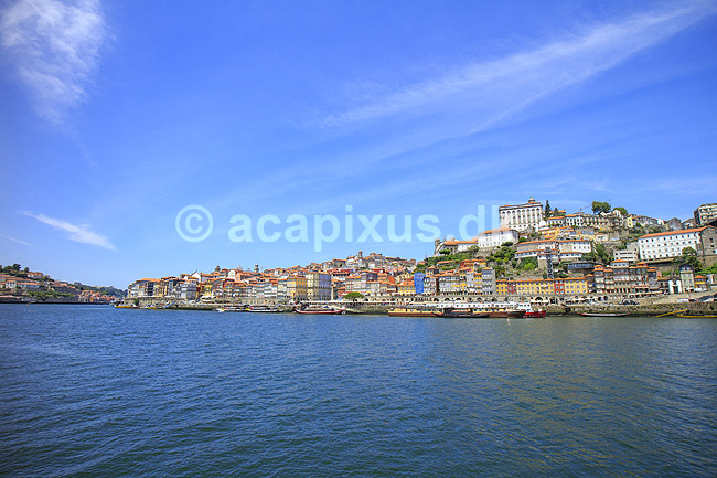 Porto. Duoro floden og den gamle bydel Ribeira i Porto; ; Porto; Portugal; ; ; Floder