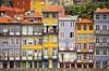 Porto. Husfacader i bydel Ribeira i Porto ned imod floden Duoro  Porto Portugal   Bybilleder, floder