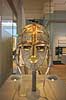 Sutton Hoo helmet. Rekonstruktion af Sutton Hoo helmet p� The British Museum i London. Anglo-Saxisk hj�lm begravet ved Sutton Hoo skibsgrav ca 625 generelt associeret King R�dwald of East Anglia  The British Museum / London England  sev�rdigheder Museumer