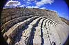 Segesta Teateret. Gr�sk amphiteater p� toppen af Monte Barbaro ved Segesta i Trapani provinsen  Segesta / Sicilien Italien  sev�rdigheder Teatre, amfiteater