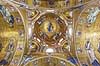 Santa Maria dell Ammiraglio. Gyldne mosaikker udsmyller kirken Church of St. Mary of the Admiral, ogs� kaldet Martorana, i Palermo  Palermo / Sicilien Italien  sev�rdigheder Kirker, kristendom, religion, katolsk