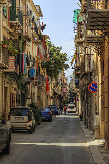 Palermo. Via Porta di Castro gaden i Palermo; ; Palermo / Sicilien; Italien; ; ; Byer, byliv, gader
