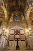 Palatine Kapellet. Gyldne mosaikker udsmykker Palatine Chapel i Royal Palace (Palazzo Reale e Cappella Palatina) i Palermo  Palermo / Sicilien Italien  sev�rdigheder Kirker, kristendom, religion, katolsk, guld