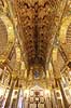 Palatine Kapellet. Gyldne mosaikker udsmykker Palatine Chapel i Royal Palace (Palazzo Reale e Cappella Palatina) i Palermo  Palermo / Sicilien Italien  sev�rdigheder Kirker, kristendom, religion, katolsk, guld