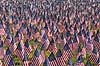 Memorial day. Skov af sm� flag ved Soldiers and Sailors Monument i Boston Common p� Memorial Day, som er en helligdag i USA, hvor man mindes dem, som er faldet under tjeneste i landets v�bnede styrker. Helligdagen afholdes hvert �r den sidste mandag i maj.Mange mindes ogs� bare dem man har mistet gennem tiden, som ikke n�dvendigvis d�de under krigen  Boston / Massachusetts USA   Stars and Stribes