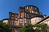 Santa Maria delle Grazie i Milano. Den katolske kirke Santa Maria delle Grazie, som ligger i forbindelse med Leonardo da Vinvis Sidste Nadver museet i Milano  Santa Maria delle Grazie i Milano / Milano Italien  Sev�rdigheder Leonardos Last Supper Museum, Kirke, kirker, kristendom, religion, katolisme