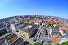 Christianshavn og K�benhavn City. Christianshavn og K�benhavn City set fra Vor Frelser Kirke. Med bla Christiansborg, den nedbr�ndte B�rsen, Den Sorte Diamant, Udenrigsministeriet, Nikolaj Kunsthal og Holmens Kanal  Christianshavn / K�benhavn Danmark  sev�rdigheder Storby, beboelseshuse, lejligheder, etageejendomme, spir, t�rne, Stor K�benhavn