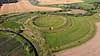 Trelleborg ved Slagelse. Borganl�gget Trelleborg fra vikingetiden, strategisk beliggende imellem Tude � og V�rby �  Slagelse Danmark   Vikingeborge, vikinger, viking, landskaber