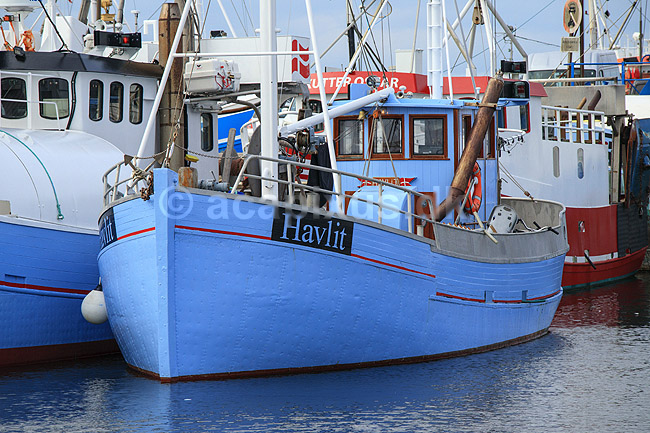 Fiskekutter. Fiskekutteren Havlit i Gilleleje Havn; ; Gilleleje; Danmark; ; ; Havne, fiskeri, fiskerihavne