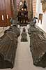 Sor� Klosterkirke. Kong Christoffer (1276-1332) og dronning Eufemia - bronze-effegier p� deres sarkofag sammen med et af deres seks b�rn  Sor� Danmark   Kirker, kristendom, Konger og dronninger