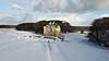 Eremitage Slottet i vinterlandskab. Eremitage Slottet i J�gersborg Dyrehaven d�kket af sne  J�gersborg Dyrehave / Sj�lland    slotte jagtslotte sev�rdigheder Eremitageslottet Dyrehaven, dronefoto, frost, vinter, sned�kke, kulde
