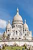 Sacre-Coeur i Paris. Kirken Sacre Coeur ( Jesus Hellige Hjerte ) p� toppen af Montmartre i Paris  Montmartre / Paris Frankrig   Sacre-C�ur, Sacre C�ur, kirker, religion, katolsk, katolisisme, Paul Abadie