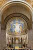 Sacre-Coeur i Paris. Mosaikken The Triumph of the Sacred Heart of Jesus i kirken Sacre Coeur ( Jesus Hellige Hjerte ) p� toppen af Montmartre i Paris  Montmartre / Paris Frankrig   Sacre-C�ur, Sacre C�ur, kirker, religion, katolsk, katolisisme, Paul Abadie