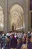 Notre Dame i Paris. Notre Dame er propfuld af bes�gende, som enten skal se den restaurerede kirke eller deltage i p�ske messen  Ile de la Cite / Paris Frankrig   Religion, kristendom, Notre Dame Cathedral, 6 Parvis Notre-Dame - Place Jean-Paul II, 75004 Paris, France. Kirker, domkirker, katedral, katedraler
