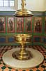 D�befont i Helsing�r domkirke. D�befonten i Helsing�r Domkirke eller Sankt Olai kirke  Helsing�r Danmark  Sev�rdigheder turistsev�rdigheder, religion, kristendom, kirker, kirke, domkirker, d�b