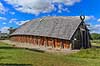Vikingekongehal. Vikingehallen i Sagnlandet Lejre - Danmarks st�rste kongehal  Sagnlandet Lejre / Lejre Danmark  Sev�rdigheder Vikinger, vikingetiden, Skjoldungerne, Skjold, Roar, Helge, Rolf Krake, Regnar Lodbrog, Harald Hildetand, tr�h�ndv�rk
