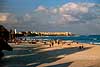 Strandliv p� sandstranden ved Playa del Carmen.  Playa del Carmen, Quintana Roo, Yucatan Mexico Nord Amerika  