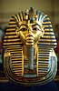 Tutankhamuns head mask in Egyptological Museum.  Cairo Egypt Africa  