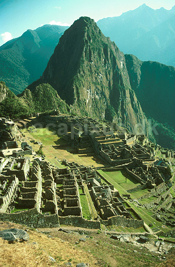 Machu Picchu set fra Caretakers Hut.; ; Inca Trail / Cuzco; Peru; Syd Amerika; ; 