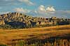 Grassy plain in front of rock formations  Isalo National Park Madagascar Africa  