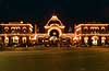 Tivoli seen from Axeltorv. At christmass market  Copenhagen Denmark Europe  sights ammusement