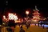 Tivoli. The Chinese Tower and the ice rink.  Copenhagen Denmark Europe  sights ammusement