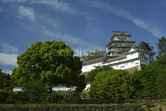 Himeji-jo. Himeji-jo f�stningen i Himeji. Bygget af Toyotomi Hideyoshi i 1580; ; Himeji-jo / Himeji; Japan; Asien; ; borge