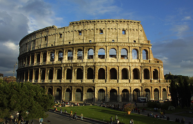 Colosseum. Colosseum i Rom; ; Rom; Italien; Europa; ; romerriget, gladiatorkampe, turistsev�rdigheder, teatre, Colosseo, Coloseum