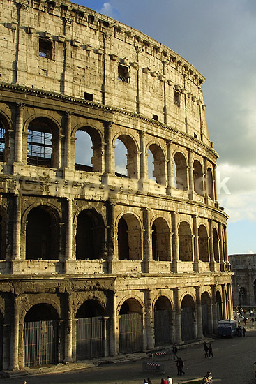 Colosseum. Colosseum i Rom; ; Rom; Italien; Europa; ; romerriget, gladiatorkampe, turistsev�rdigheder, teatre, Colosseo, Coloseum