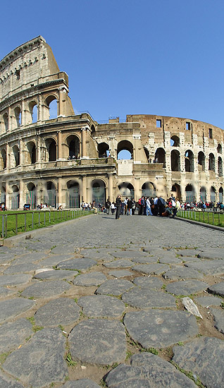 Colosseum. Colosseum i Rom; ; Rom; Italien; Europa; ; romerriget, gladiatorkampe, turistsev�rdigheder, teatre, Colosseo, Coloseum
