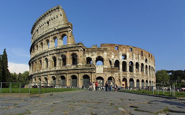 Colosseum. Colosseum i Rom; ; Rom; Italien; Europa; ; romerriget, gladiatorkampe, turistsev�rdigheder, teatre, Colosseo, Coloseum