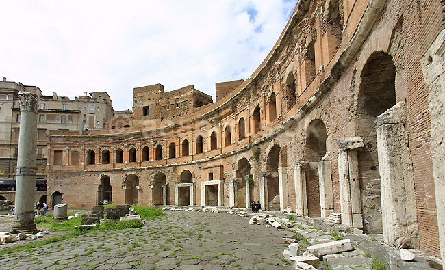 Foro di Traiano. Foro di Traiano, Mercati di Traiano, Trajans Markets i Rom; ; Rom; Italien; Europa; ; romerriget, turistsev�rdigheder