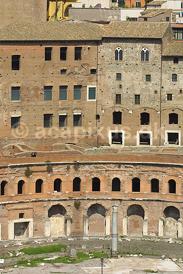 Foro di Traiano. Foro di Traiano, Mercati di Traiano, Trajans Markets i Rom; ; Rom; Italien; Europa; ; romerriget, turistsev�rdigheder