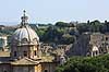 Foro Romano. Forum Romanum i Rom med Palatiner H�jen i baggrunden  Rom Italien Europa  romerriget, turistsev�rdigheder