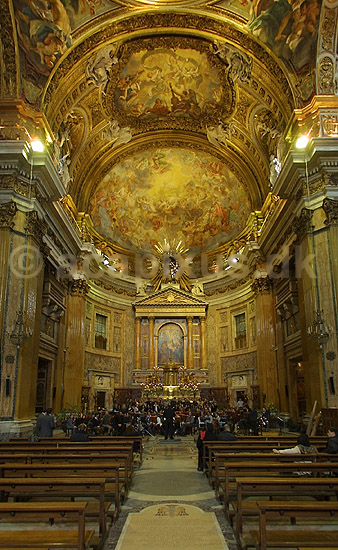 Chiesa del Gesu. Alteret i jesuiter kirken Chiesa del Gesu i Rom ; ; Rom; Italien; Europa; ; turistsev�rdigheder